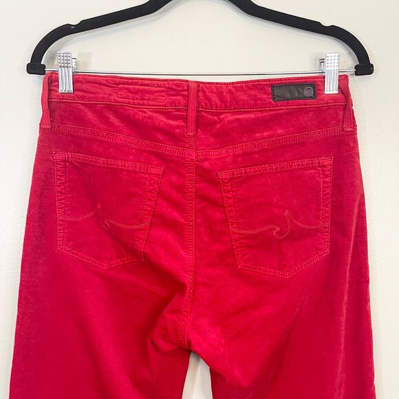 Adriano Goldschmied Jeans Women 29 Red The High Rise Stevie Ankle Slim Straight - Picture 4 of 11